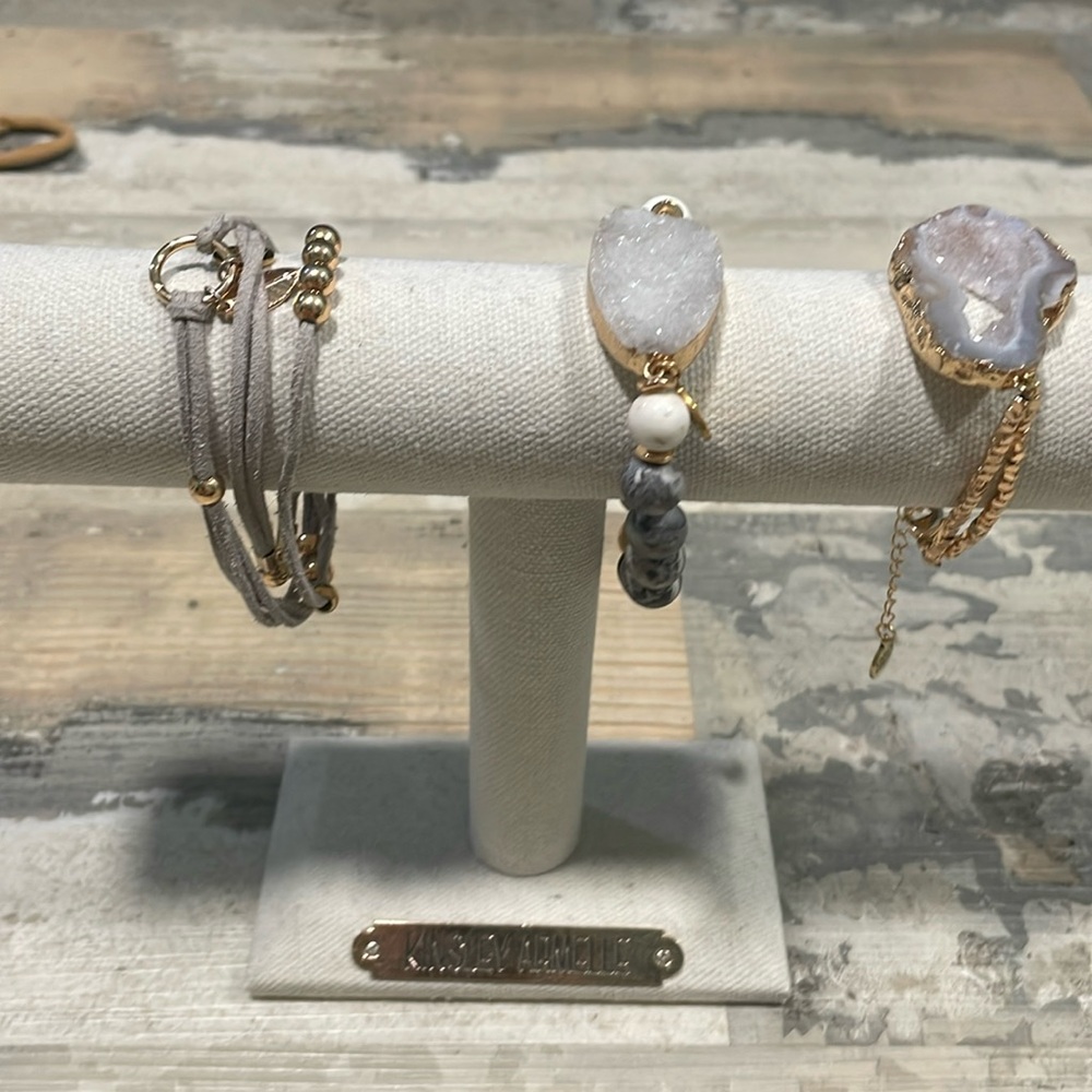 Set (3) Kinsley Armelle Gray Bracelet set